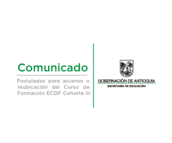 Postulados para ascenso o reubicación del Curso de Formación ECDF Cohorte III