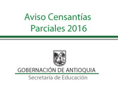 Aviso Cesantías Parciales 2016