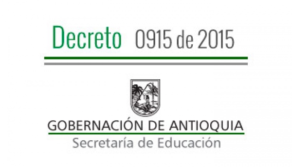Decreto Nro. 0915 de 2015 - Reglamentación pública para el acceso a la educación terciaria