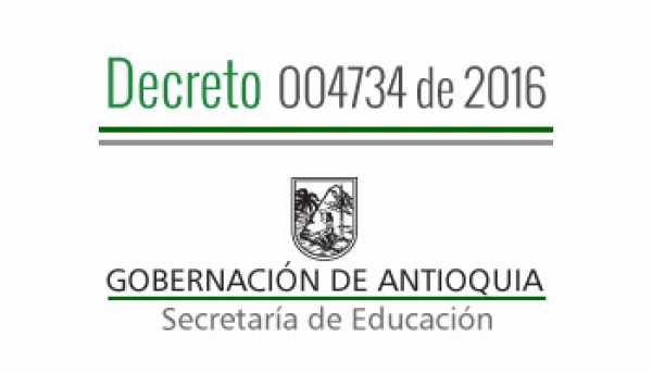 Decreto 004734 de 2016 - Por el cual se concede una Comisión de Servicios Remunerados a Docentes y Directivos Docentes