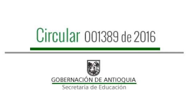 Circular 001389 de 2016 - Proceso de Contratación 2017