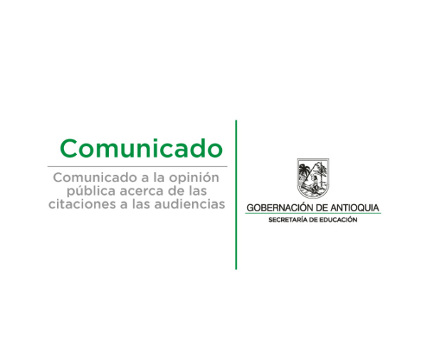 Comunicado a la opinión pública acerca de las citaciones a las audiencias